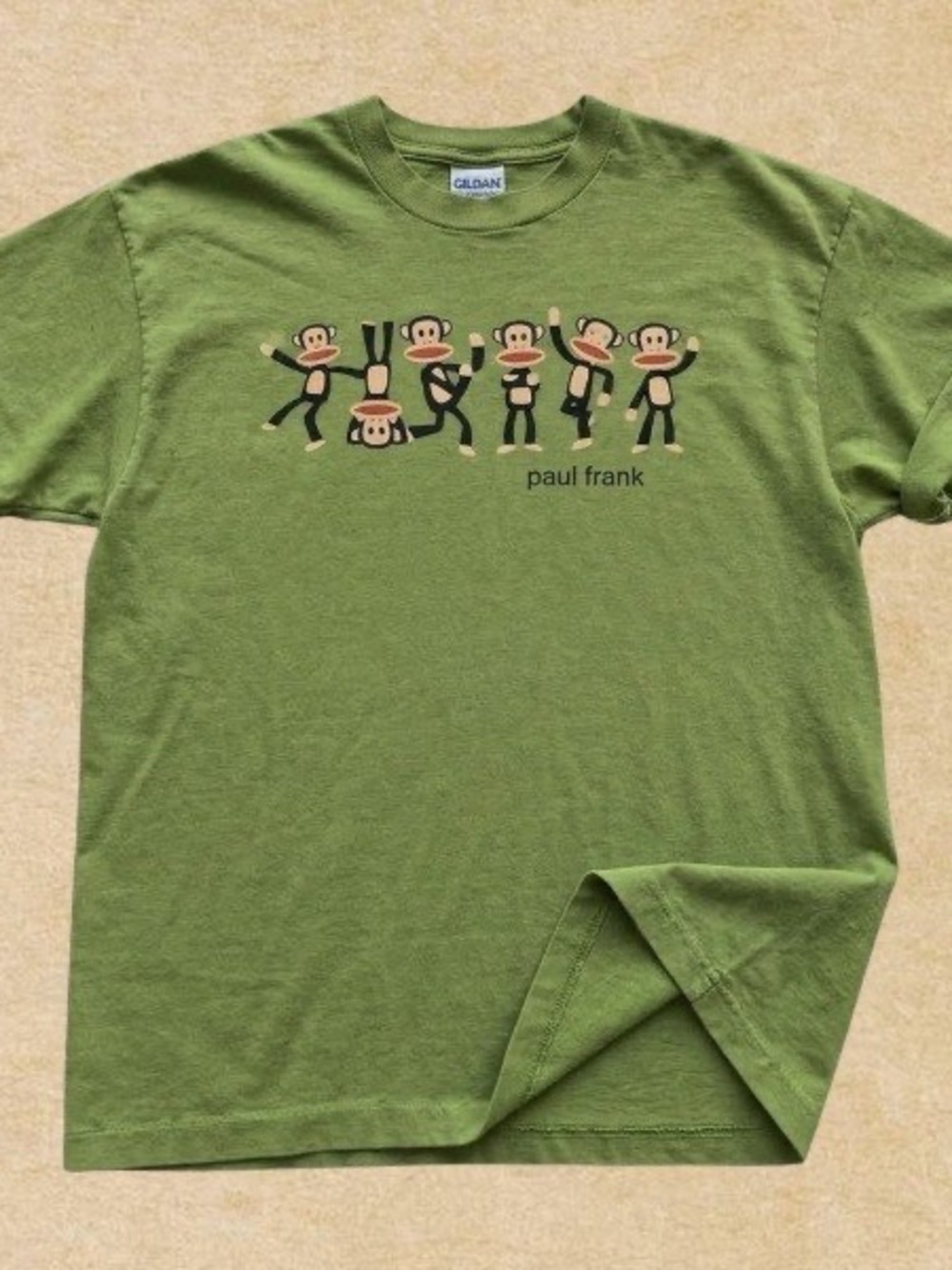 Gildan Green Paul Frank Julius Monkey Graphic Tee